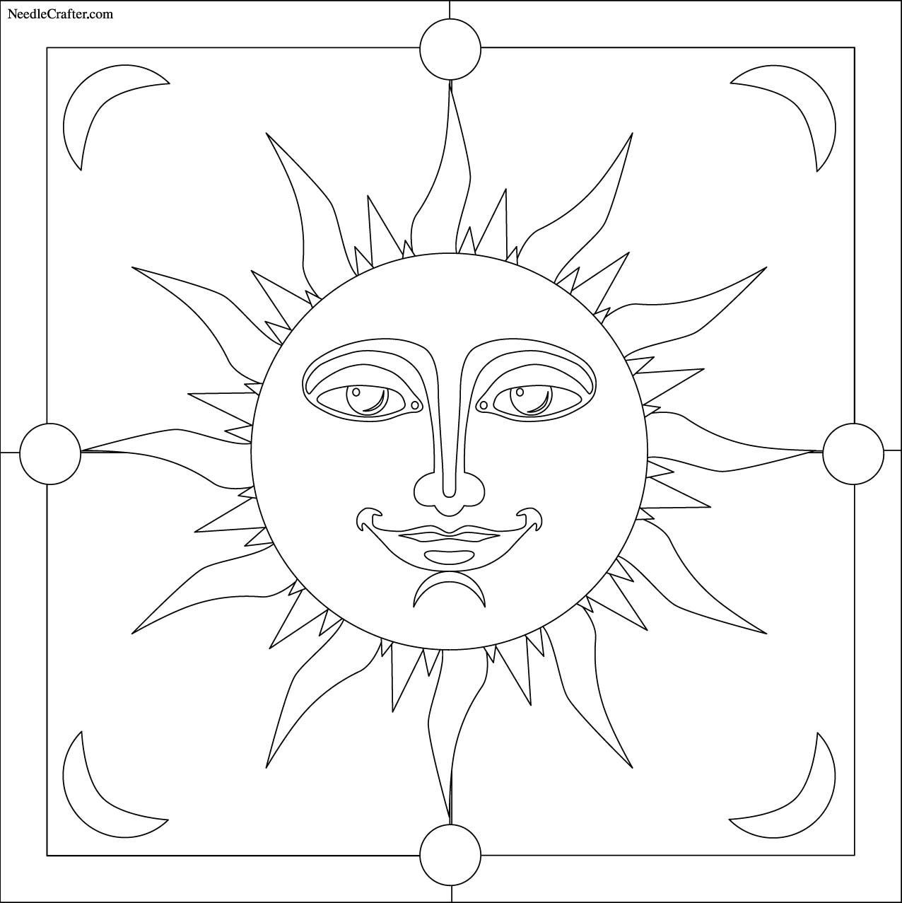 free printable sun patterns
